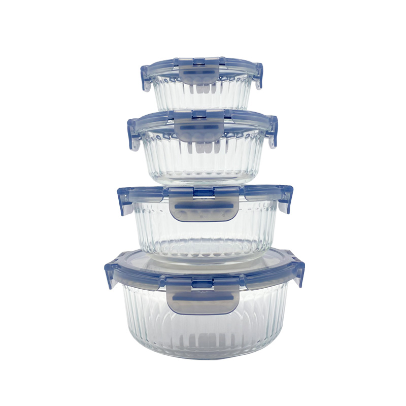 Customizable to Your Needs Food-Grade BPA-Free Durable Ribbed Glass Container with Removable Ears for Outdoor Picnics