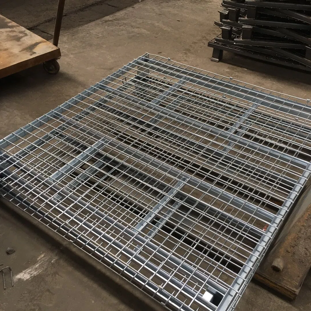 Heavy Duty Steel Collapsible Wire Mesh Pallet Container for Warehouse Storage