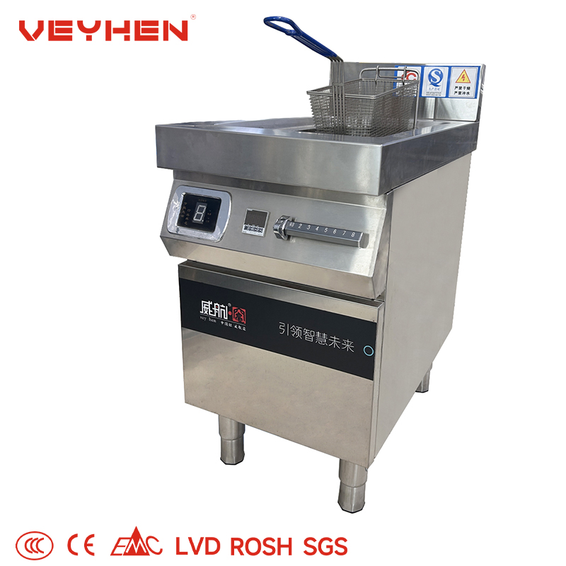 Energy Saving One Basket Fryer for Easy-Clean Restaurant Use