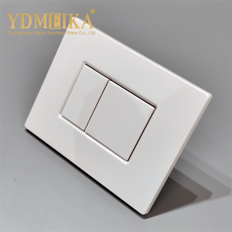 Wall Mounted Toilet Bright White Dual Flush Plate Push Panel Button
