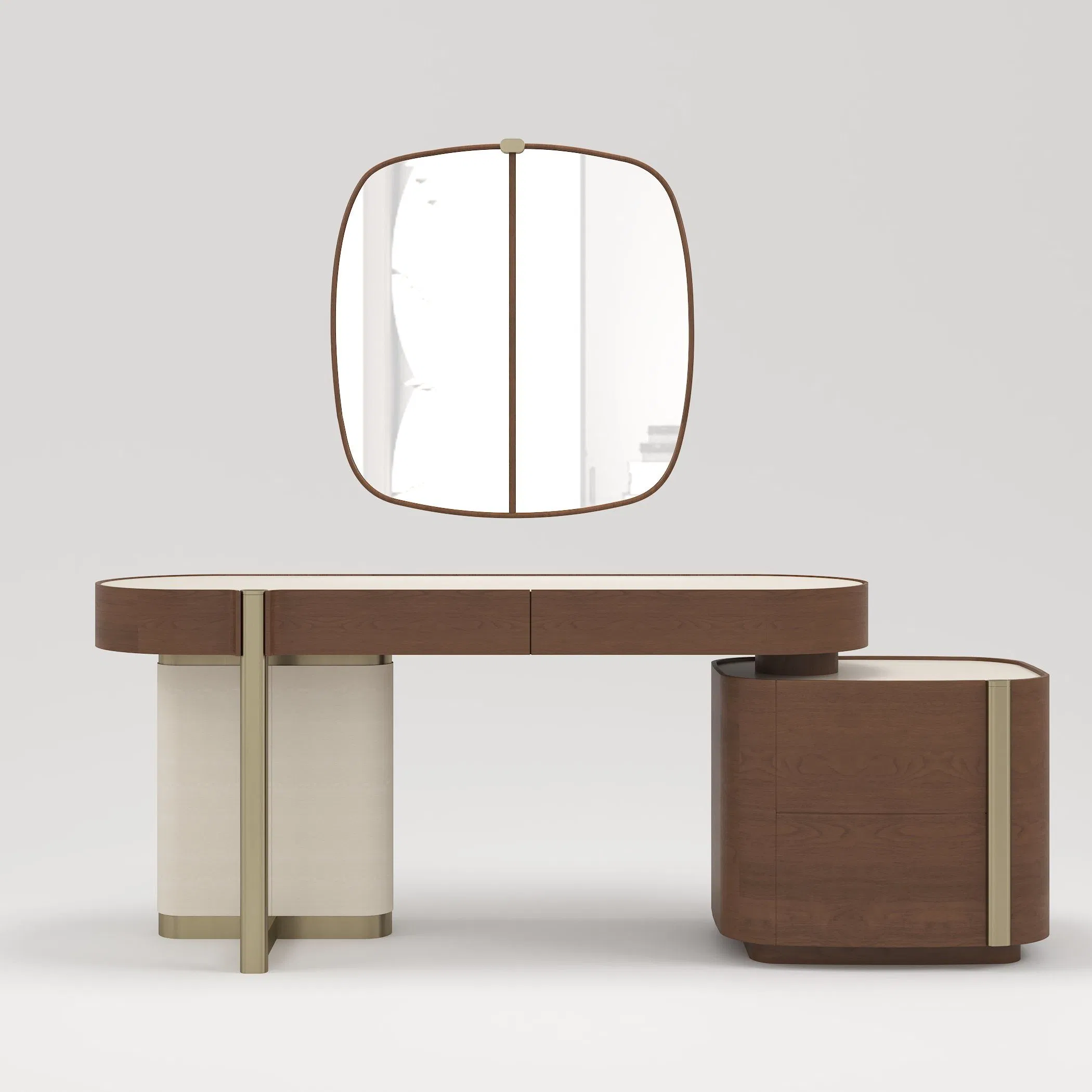 Light Luxury Wall - Mounted Customized Bedroom Vintage Dressing Mirror