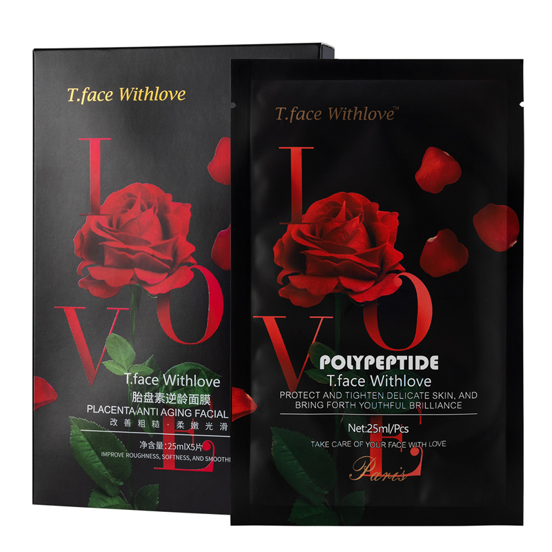 OEM/ODM Polypeptide Repair Rose Extract Age-Defying Rejuvenation Placenta Extract Mask