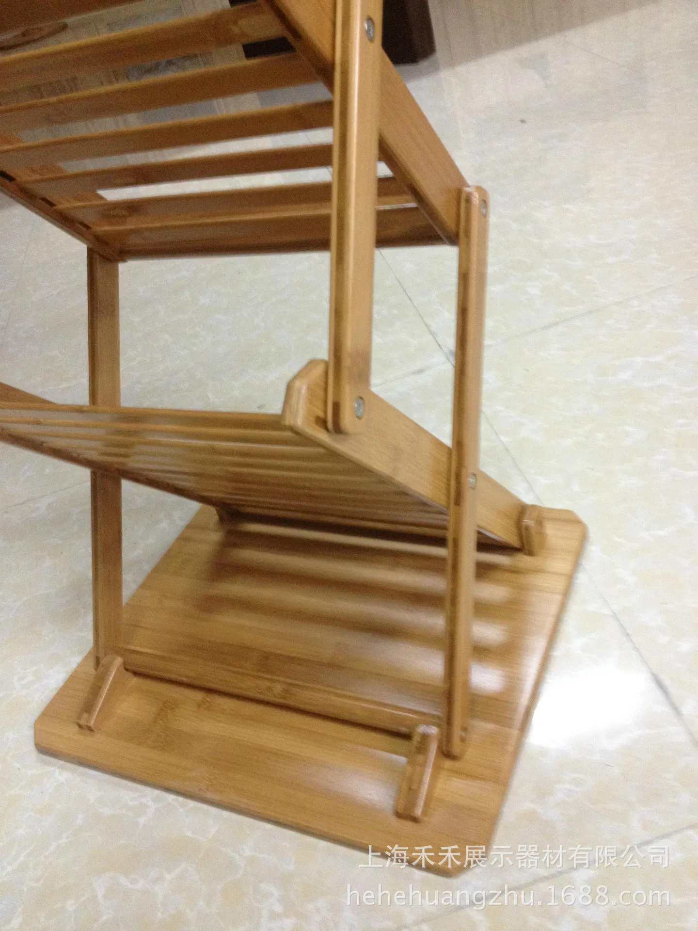 Custom Logo Bamboo Wooden Home Decor Office Book Magazine Document Storage Stand