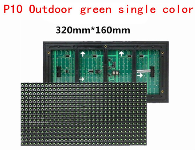 High-Visibility Single Green LED Module Screen for P10 Outdoor Display