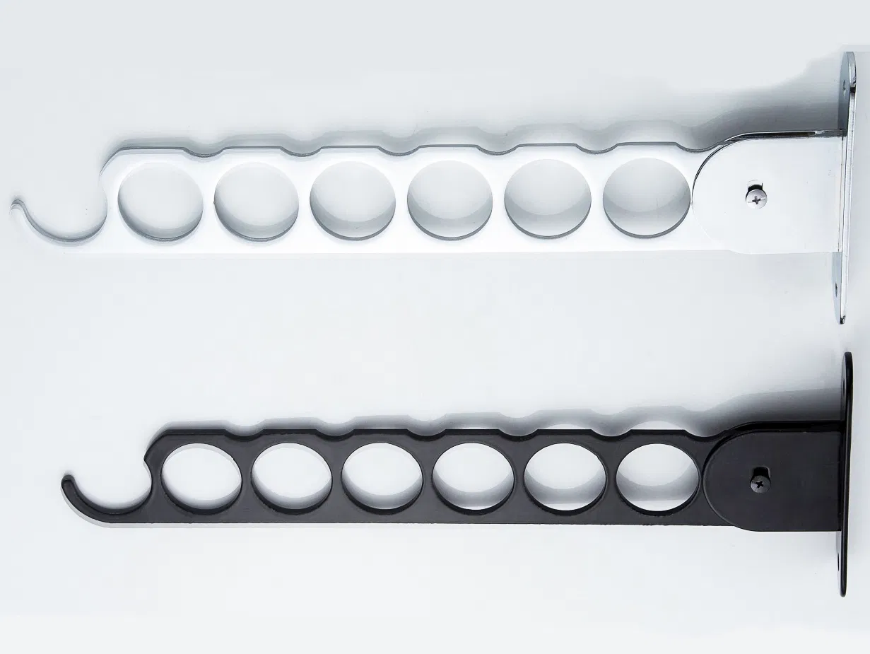 Wall Mount Drying Clothes Rack, Steel Chrome and Black