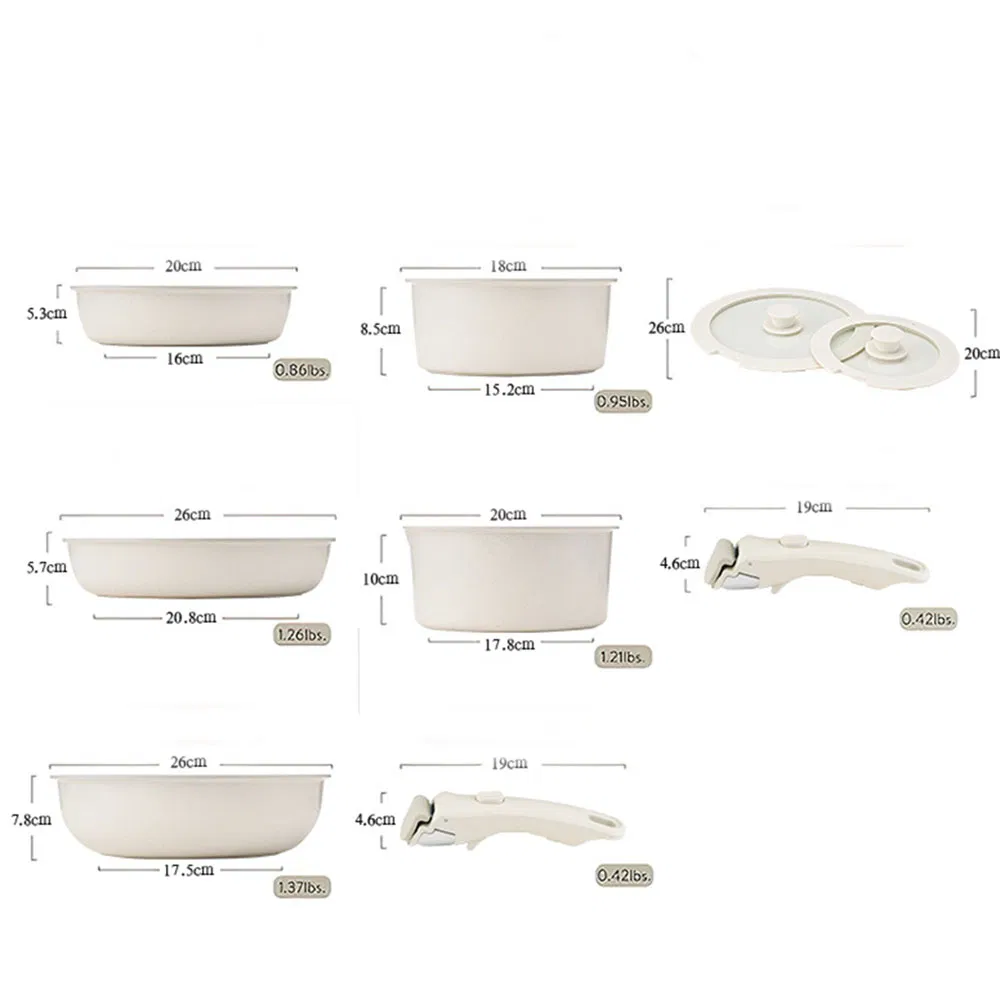 Removable Stone Pan Non-Stick Frying Household Handle Separation Cookware