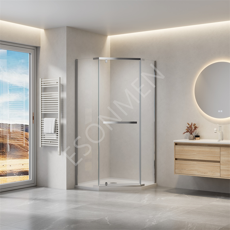 High Quality Simple Glass Door Shower Enclosure with Hinge Roating Door