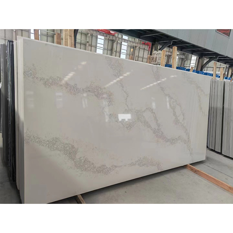 Engineered Stone Calacatta White Quartz Polished Big Slabs for Countertop/Worktop/Island Top/Table Top Price