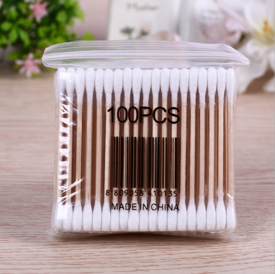 Bamboo Paper Plastic Wood Stick Cotton Swab Double Head Disposable Sanitary Cotton Buds