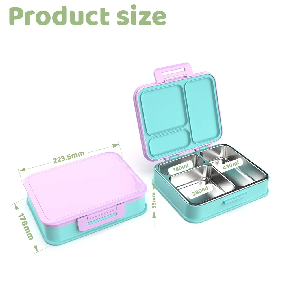 Aohea High Quality Leakproof Portable Durable Bento Lunch Box for Kids
