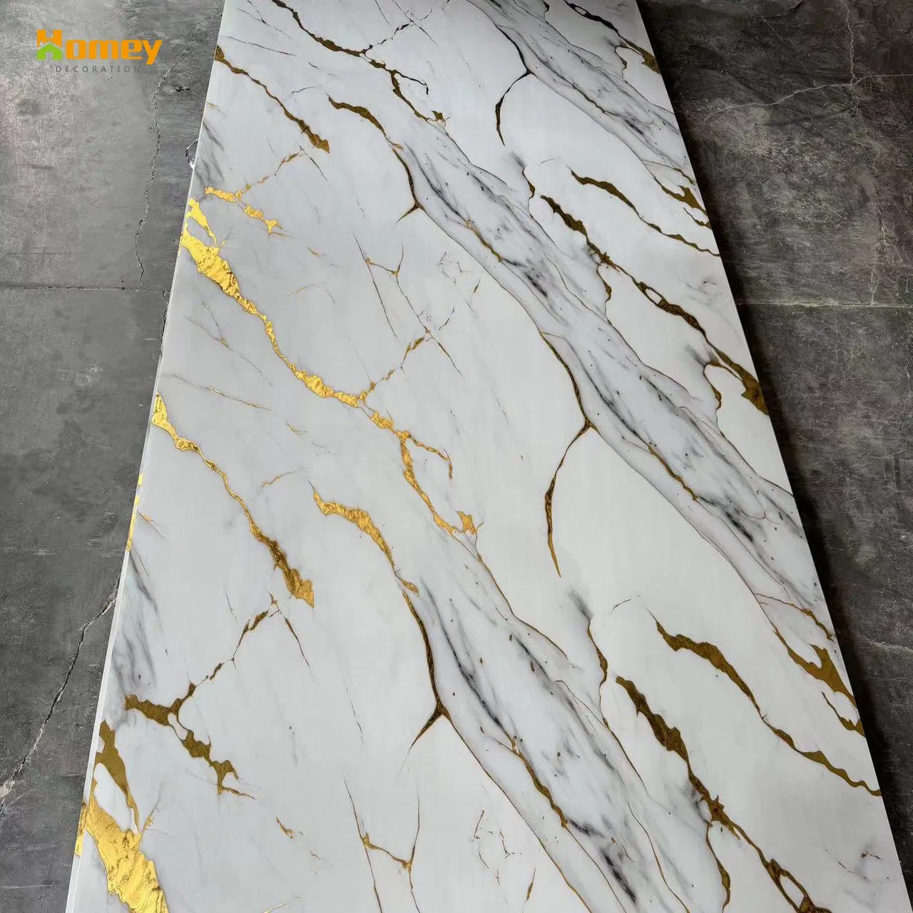 Customized Factory Price High Glossy Waterproof Marble PVC UV Marble Sheet 3D PVC Wall Panel