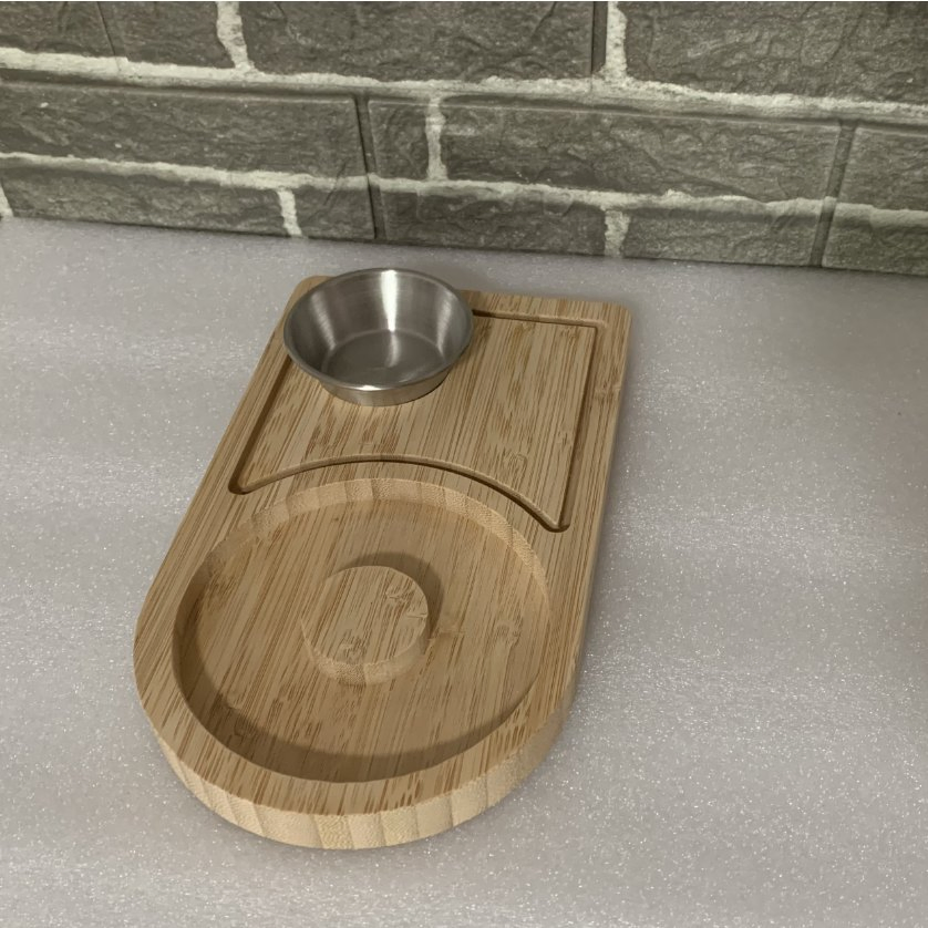 Bamboo Cocktail Cup Salt Snacks Dish Holder