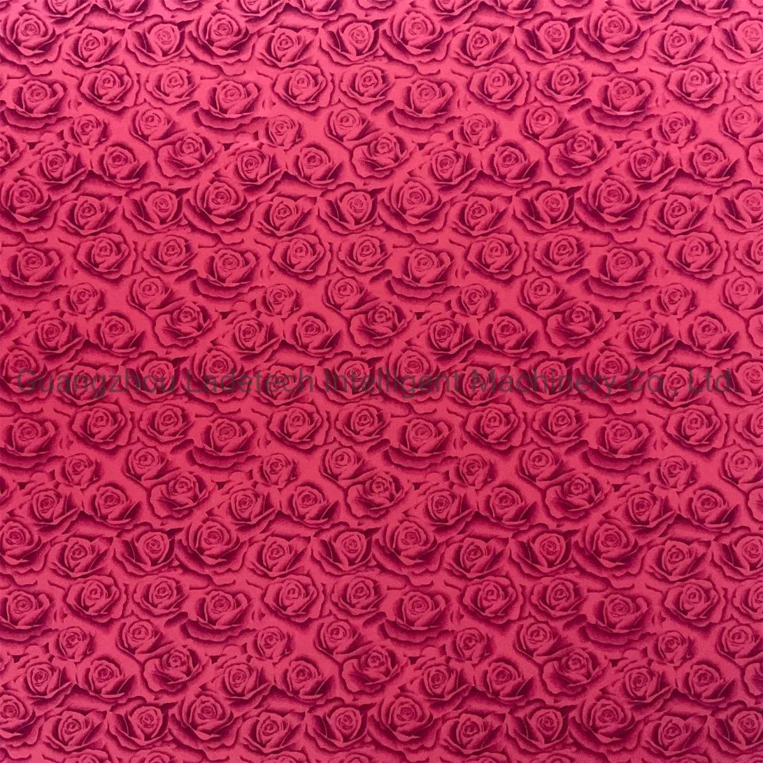 High Quality Red Color 60-80 Grams Mattress Printed Polyester Tricot / Pongee Fabric