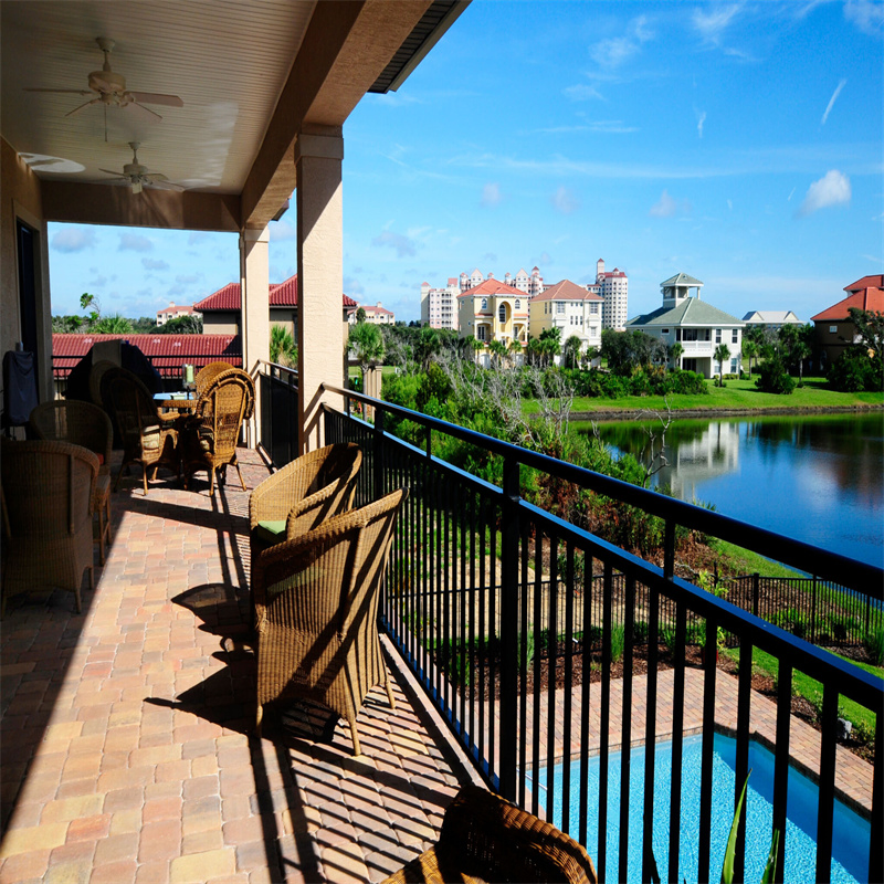 Free-Maintenance Black Century Aluminum Deck Railing