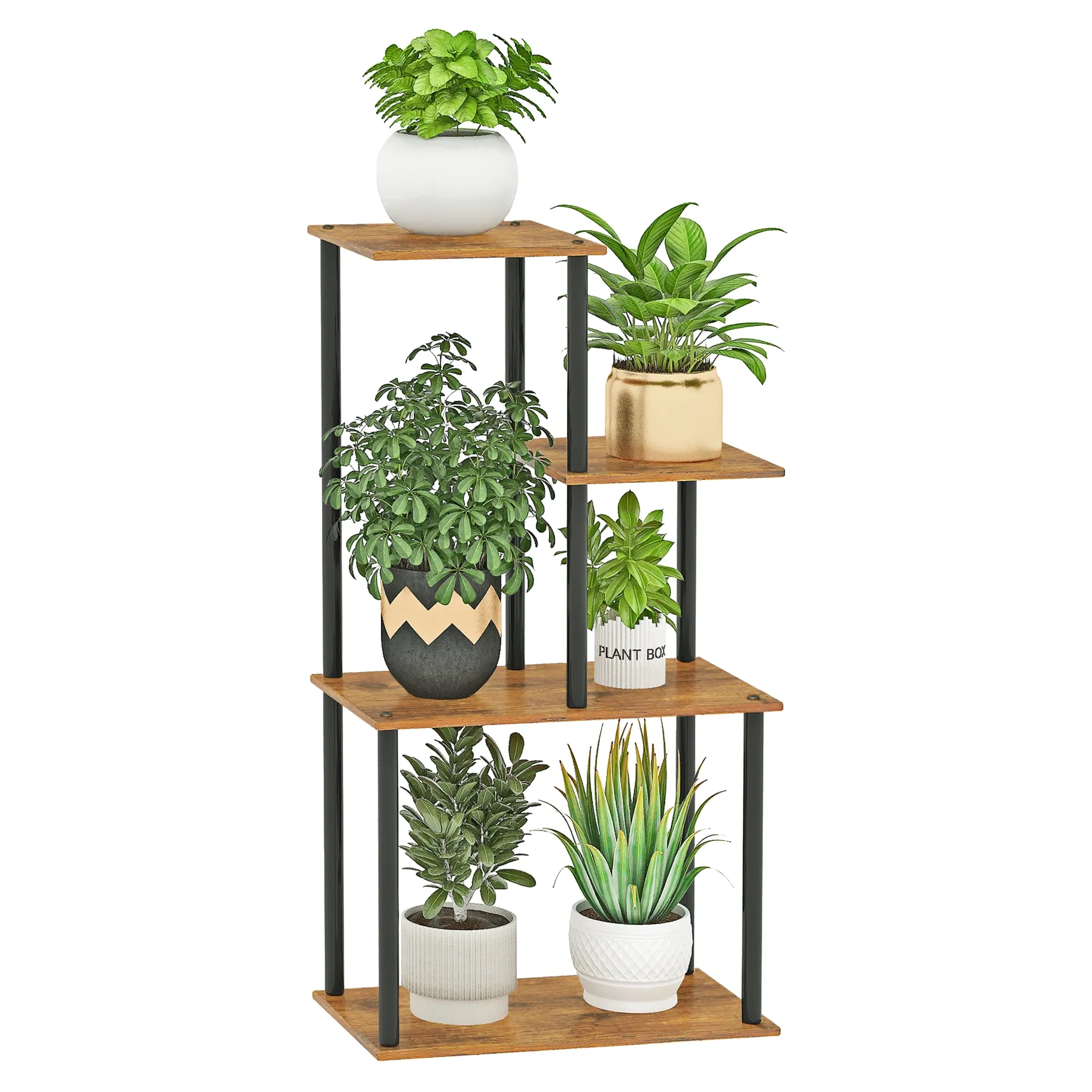 Elegant Tall Flower Pot Rack for Indoor Plant Display