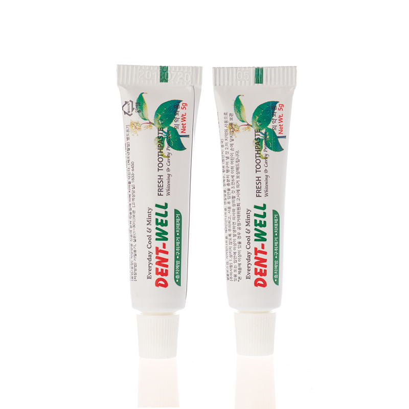 Wholesale OEM Private Label Cheap 3G 5g 10g 15g 20g Natural Peppermint Hotel Travel Size Disposable Mini Toothpaste