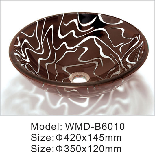 Single Bowl Customized Modern Glass Household Items Beautiful Bathroom Wash Basin