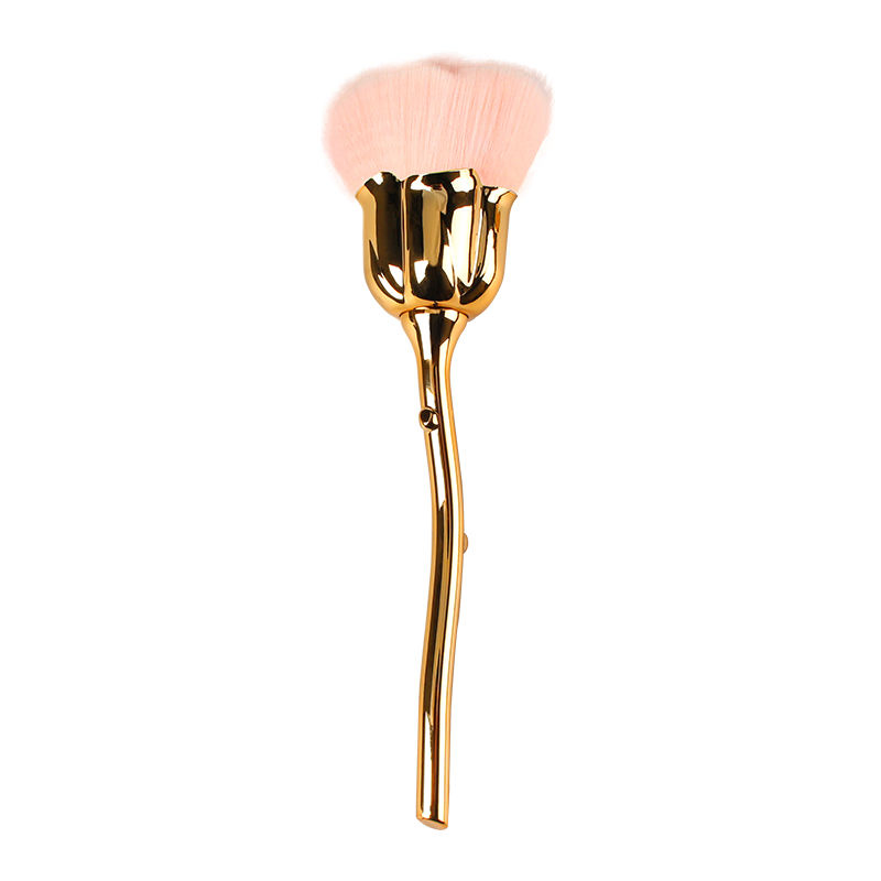 Unicorn Mermaid Fishtail Rose ABS Electroplate Contour Foundation Makeup Cosmetic Brush for Face