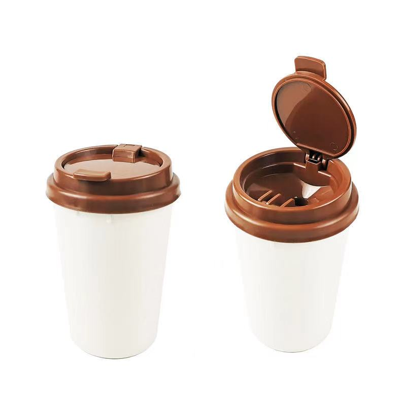 Mini Car Trash Can Portable Lid for Car Cup Holder Home Office and Travel