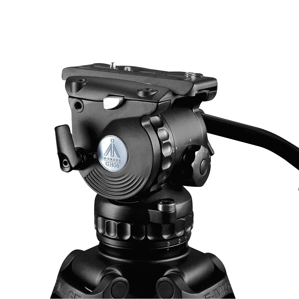 E-Image Two Stage Video Aluminum Camera Tripod Kit with Middle Spreader (EG06A2)