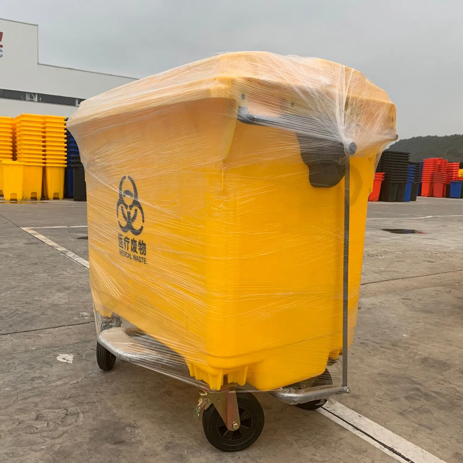 660L/1100L Large Outdoor Street Kitchen Industrial Recycle Rubbish Garbage Waste Bin Pedal Plastic Dustbin Trash Can for Manufacturer Prices