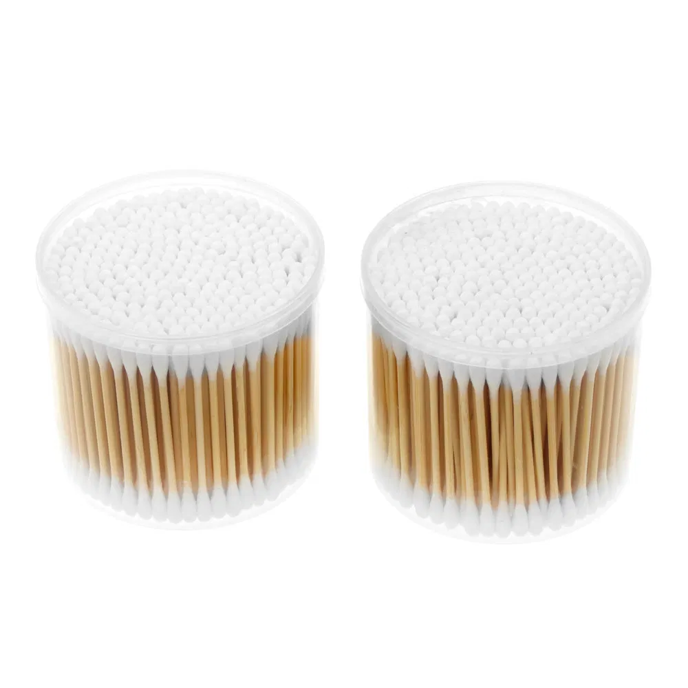 Durable Bamboo Stick Disposable Cotton Swabs for Laboratory Glassware Cleaning