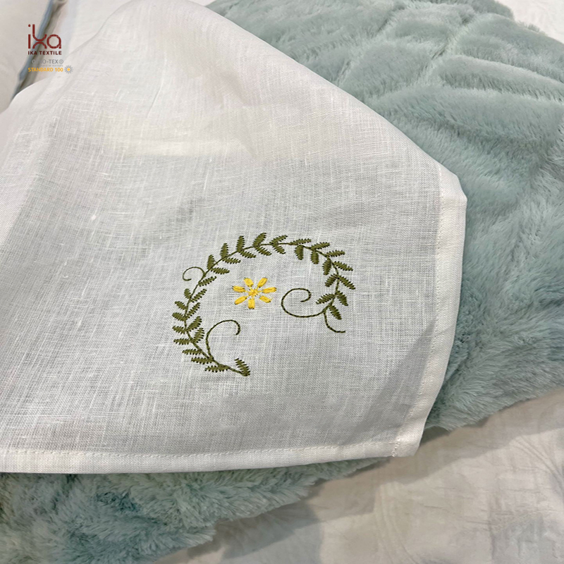 Home Decor Products Christmas Party Decoration Natural Beverage Color Woven Custom Lunch Printed Dinner Embroidery Linen Napkins