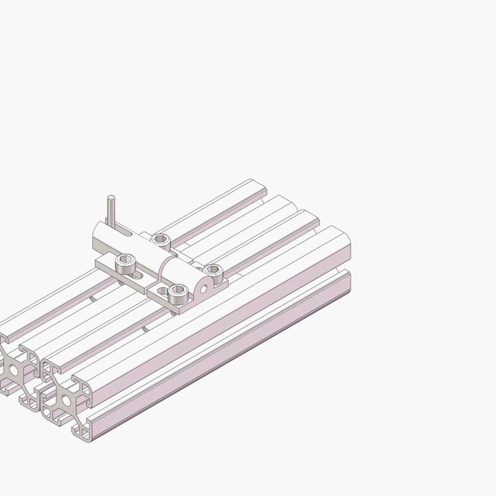 6061-T6 40A CNC Manufacture Deadbolt Latch for Aluminium Extrusion Profile#3118
