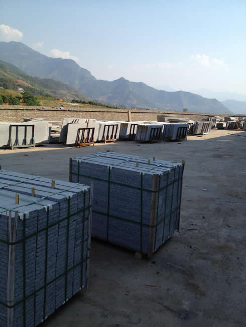 Плитка гранитная Ice Blue, полированная/термообработанная