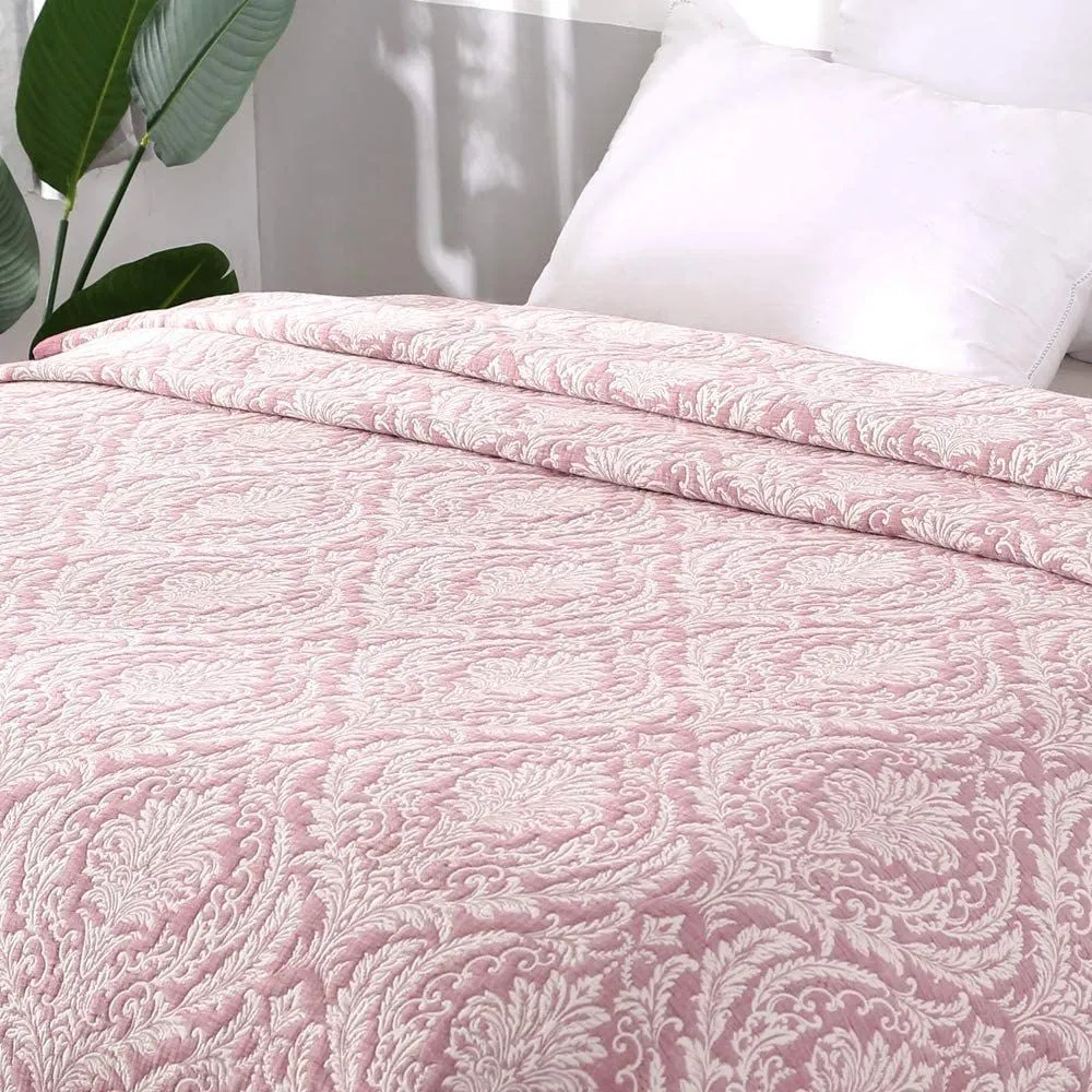 Grandlinen Beautifully Printed Oversize Quilt Set Double-Sided Bohemian Decorative Bedspread