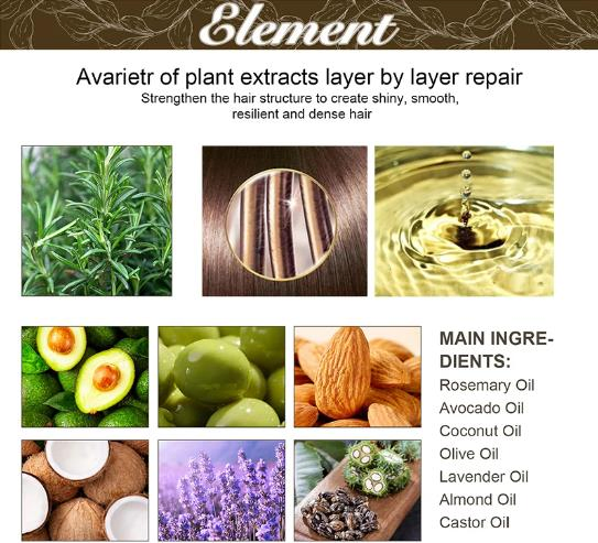 OEM ODM Natural Hair Growth Serum Hair Regrowth Essential Oil Anti Hair Loss Nourishing Rosemary Hair Smooth Essential Hair Growth Serum