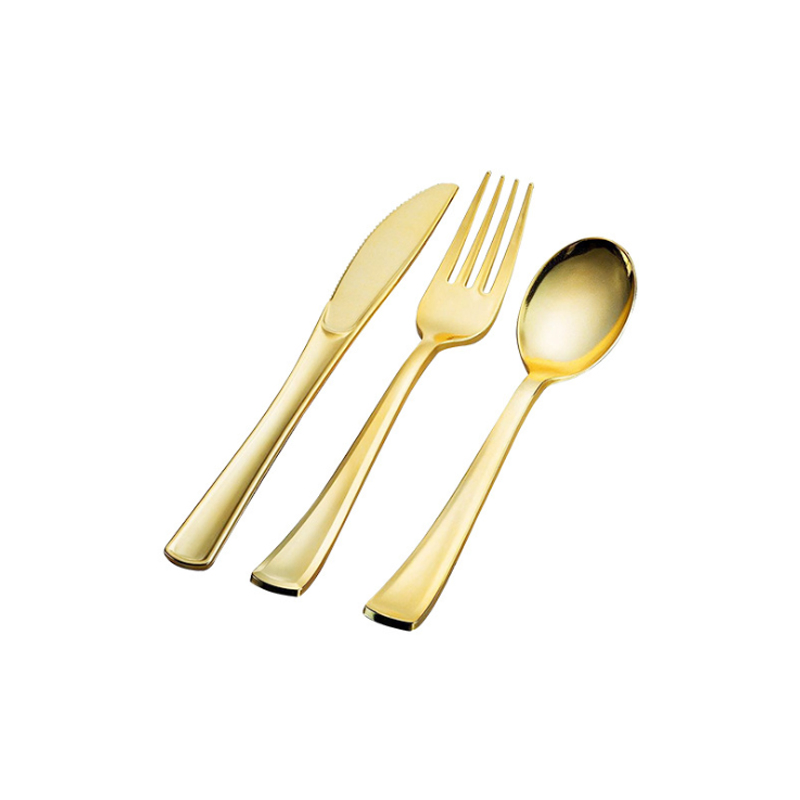 Disposable Flatware Plastic Spoons Forks Knives Cutlery Set with Napkin