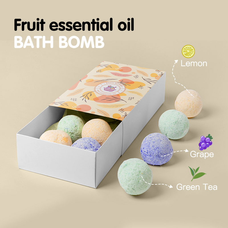 Hot Sale Factory Price Relax Help Sleep Bath Salt Bomb Fruit & Flower Essence Ball Moisturizing Bath Bombs