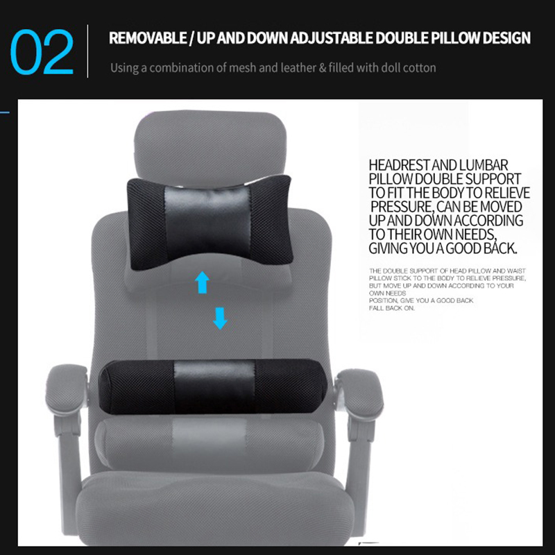 New Design Swivel Fabric Manager Mesh Executive Ergonomic Office Gaming Gear Chairs with Footrest