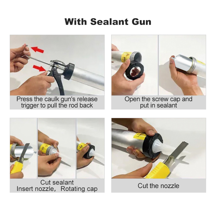 Versatile Clear and Black Silicone Adhesive Sealant for All Projects
