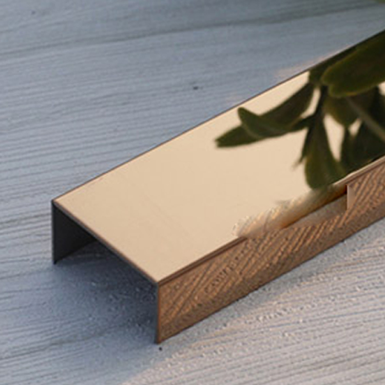 201 304 Ceramic Tile Corner Trim Stainless Steel Square Metal Edge Trim