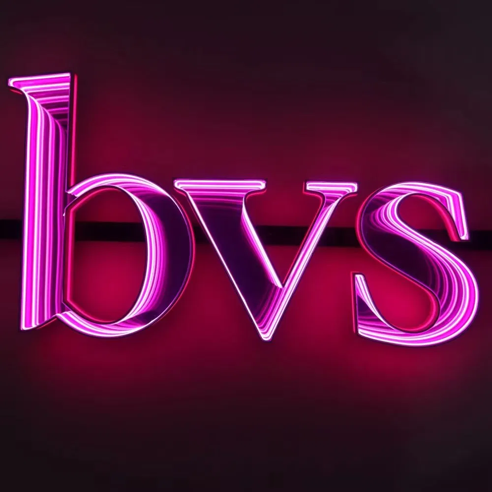 Customized Letter Logo Wall Hanging 3D Infinity Abyss Abyssal Mirror Advertising LED Letter Magic Signage Alphabet