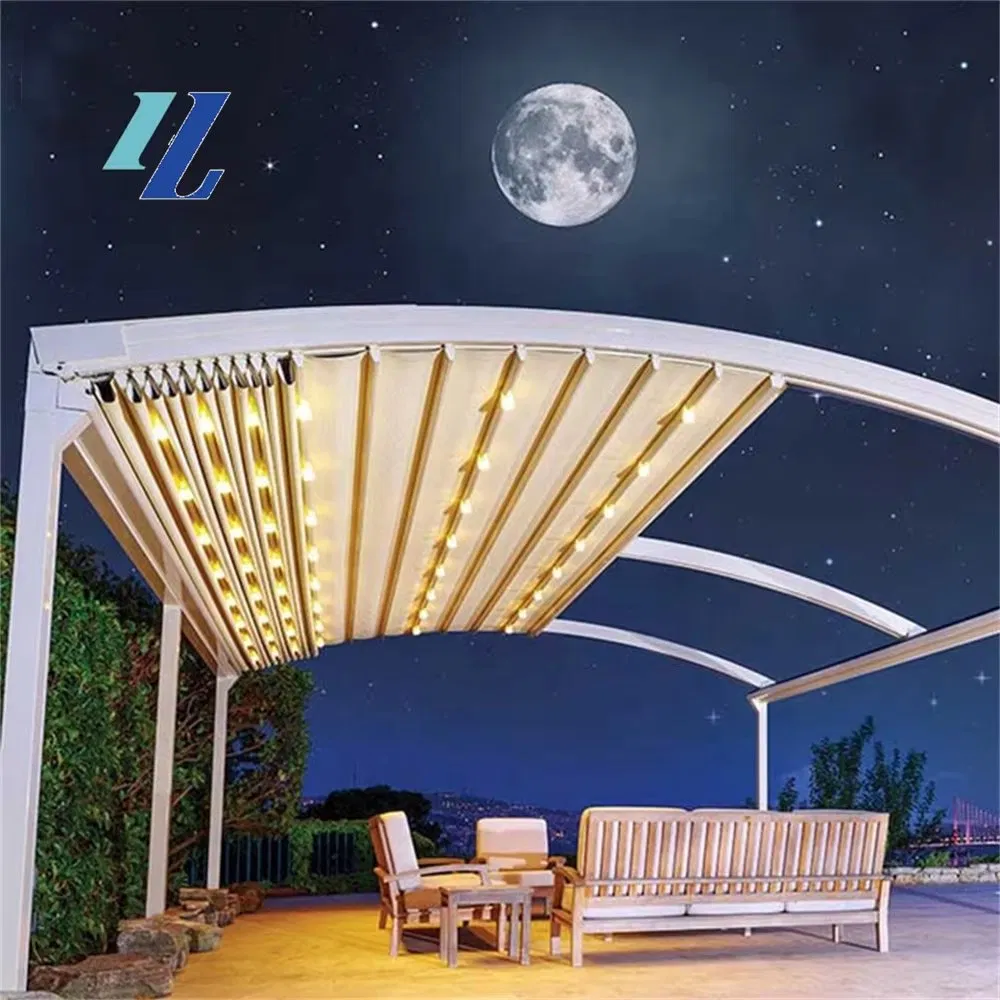 Premium Electric Patio Awning Motorized Roller Canopy Weather Resistant Retractable Roof Awning