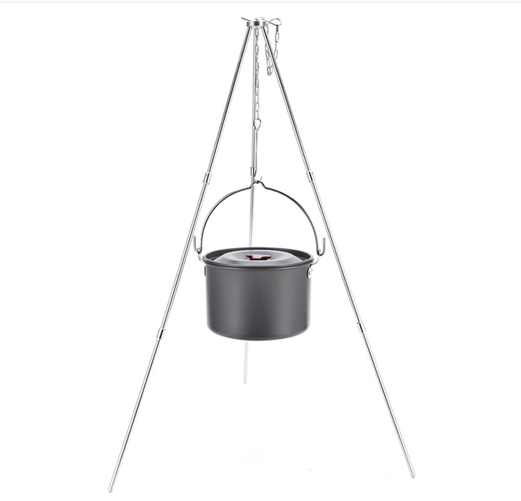 Aluminum Alloy Hanging Heat Picnic Pot Camping Cooking Pot Utensils