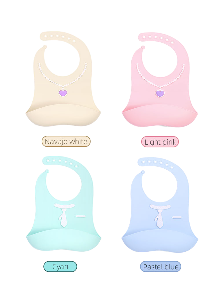 Top Sale Silicone Bib Teether Silicone Baby Teething Bib Baberos Set Printing Feeding Silicona Bandana Waterproof Baby Bib