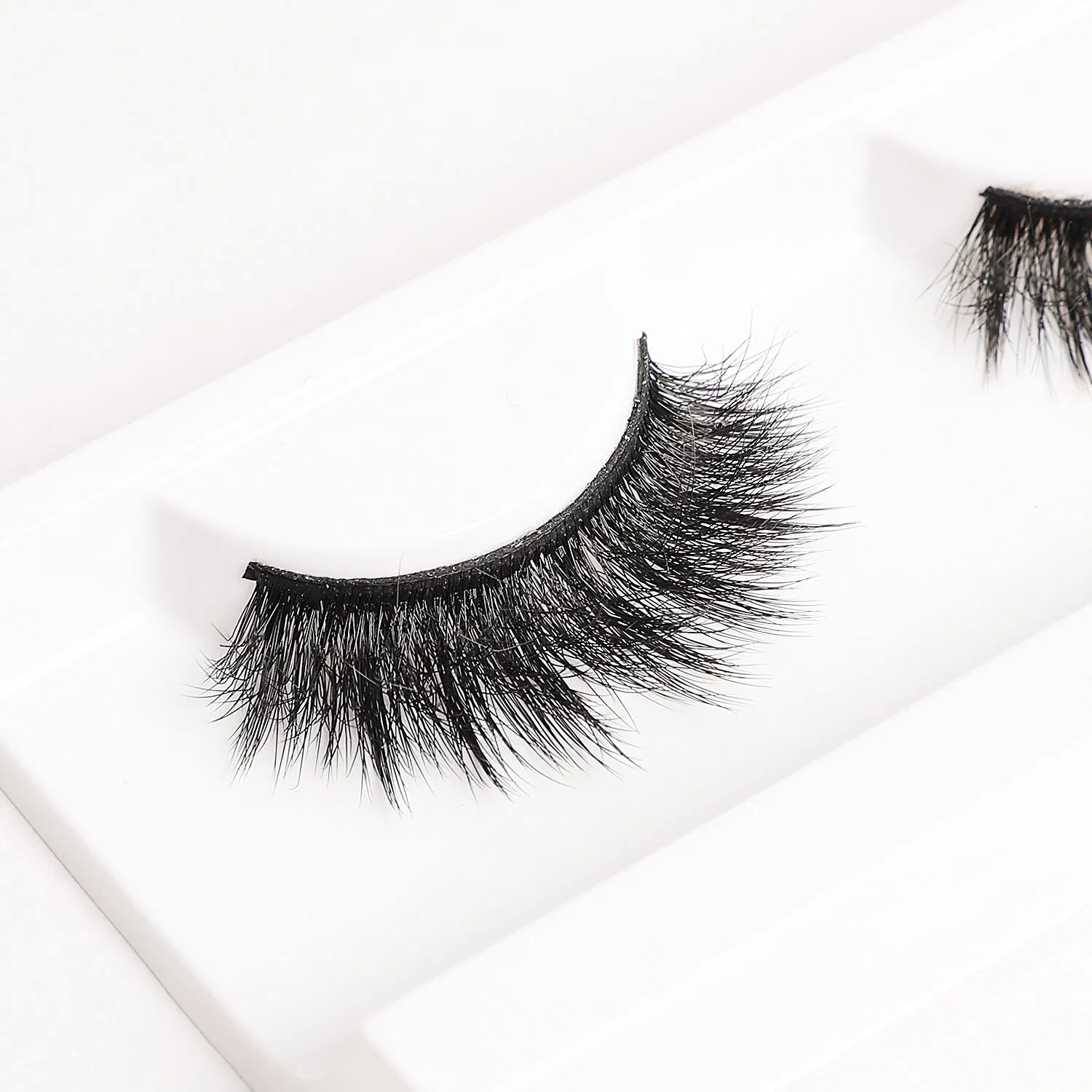 3D Natural Trip Glitter Fluffy False Lash 100% Vegan Custom Eye Lashes Vegan