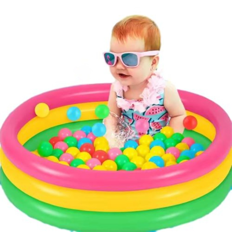 Fluorescent Colored Inflatable Children Swimming Pool Thick Material Baby Playing Bath Tub