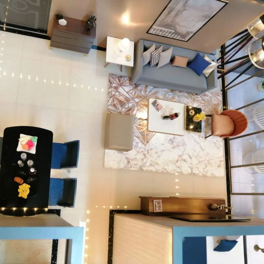 Modern Minimalist Style Residential Interior Staging Display Architecture Model