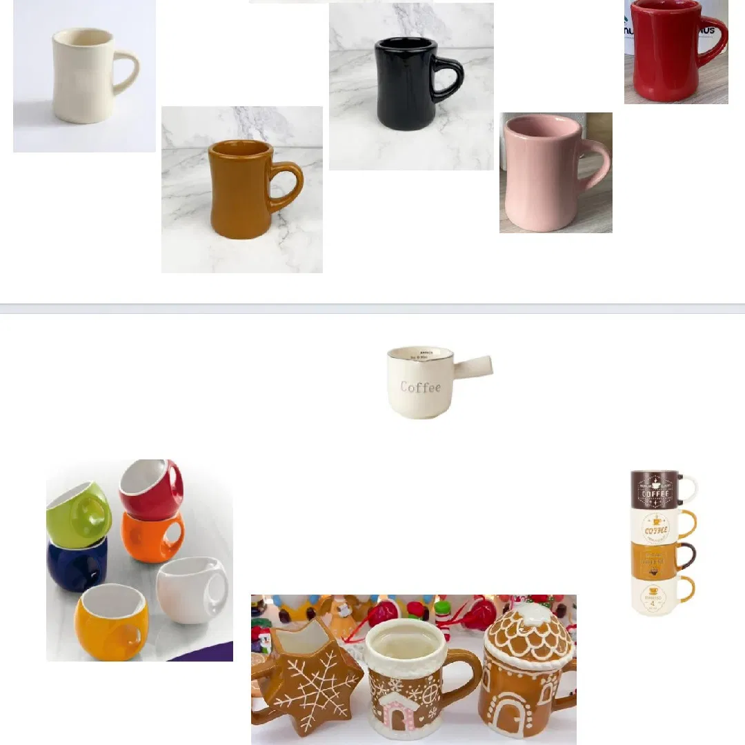 Personalized Sublimation Gift Red Black Cafe Brand Promotional Ceramic Coffee Cup Mug
