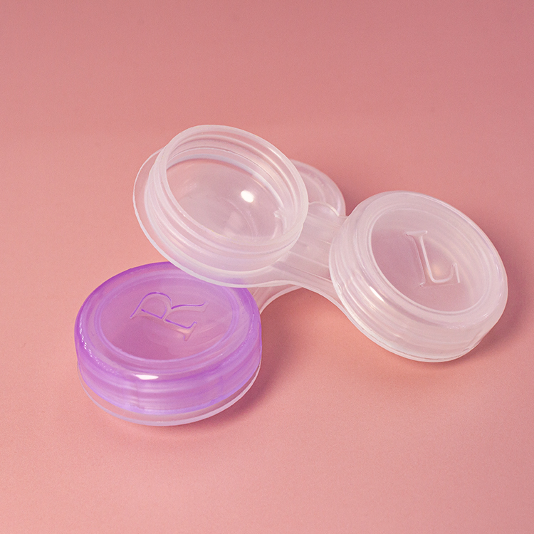 Professional Factory Designed Colorful Contact Lens Display Plastic PP Box Mini Square Cheap Potable Contact Lenses Container Case