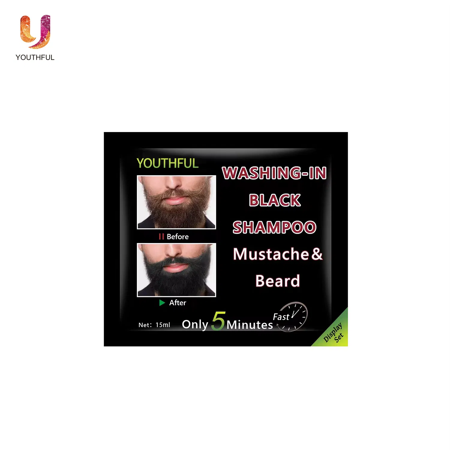 Professional Beard Care Product Black Beard Dye Shampoo