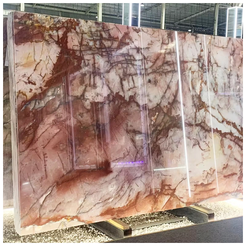 Brazilian Pink Cristallo Juliet Quartzite for Feature Wall and Countertops