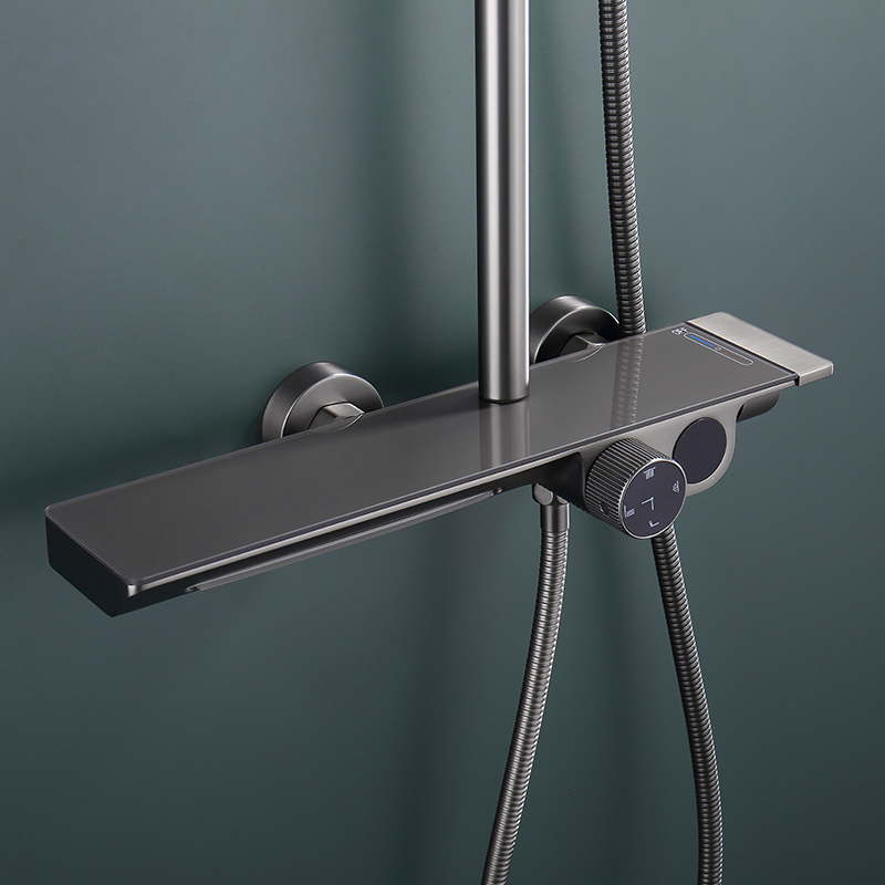 Matte Black Wall Mounted Bathtub Faucet for Villa and Hotel Bathroom