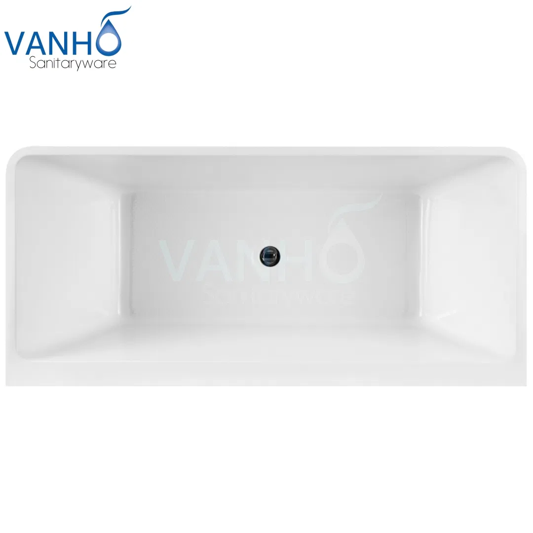 Акриловая ванна с полкой и сливом, 170 см, белая