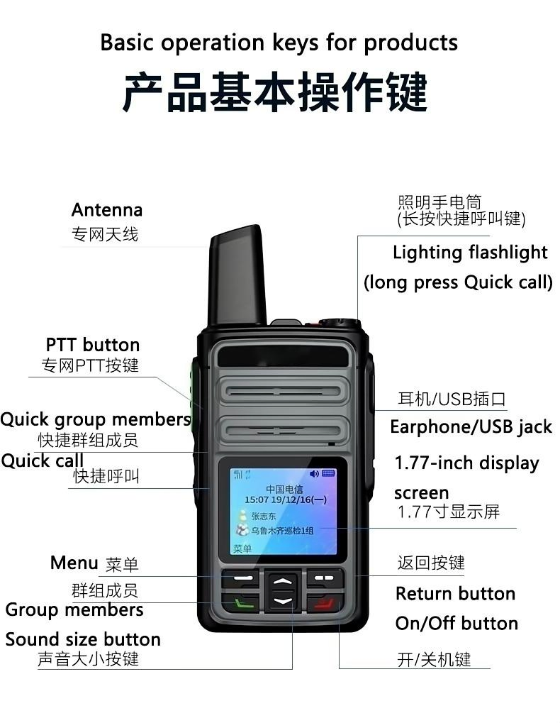 Портативная рация 4G POC H6 с GPS и защитой IP56